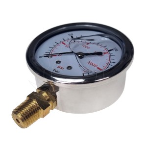 Glütseriini manomeeter 0-250bar 63mm (alumine ühendus)